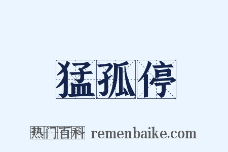 猛孤停是什么意思的图片